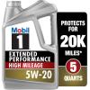 imageMobil 1 Extended Performance Full Synthetic Motor Oil 0W20 5 Quart5 Quart