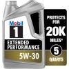 imageMobil 1 Extended Performance Full Synthetic Motor Oil 0W20 5 Quart5 Quart