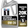 imageMobil 1 Extended Performance Full Synthetic Motor Oil 0W20 5 Quart5 Quart