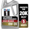 imageMobil 1 Extended Performance High Mileage 0W20 5QTExtended Performance High Mileage