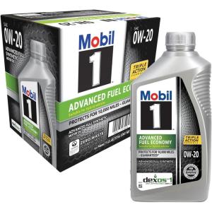 imageMobil 1 Advanced Fuel Economy Full Synthetic Motor Oil 0W20 6pack of 1 quarts