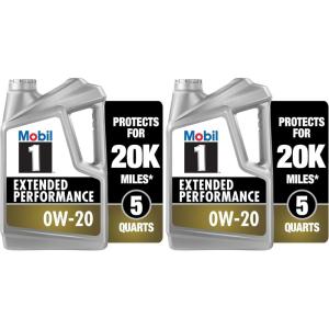 imageMobil 1 Extended Performance Full Synthetic Motor Oil 0W20 5 Quart5 Quart Pack of 2